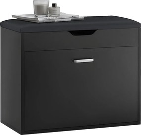 Ławka na buty z siedziskiem i pojemnik Czarny FSR95-SCH