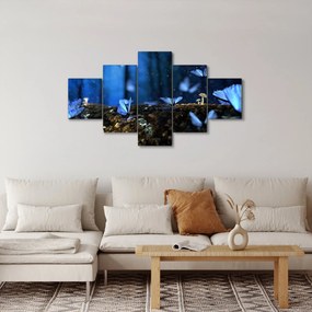 Obraz niebieskich motyli (125x70 cm)
