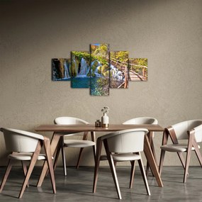 Obraz - Wejście na wodospady (125x70 cm)