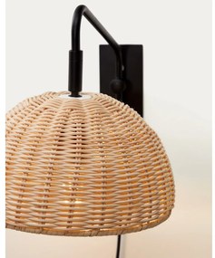 Czarno-naturalny kinkiet ø 23 cm Damila – Kave Home