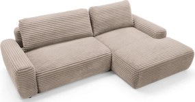 Sztruksowy narożnik rozkładany cappuccino E4-G38