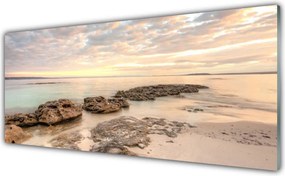 Panel Szklany Złoty Brzeg Morza