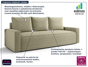 Ciemnobeżowa sofa boucle z pojemnikiem S3-A12