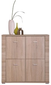 Komoda Czterodrzwiowa Drewniana do Salonu COREA 93 cm Dąb Sonoma Nowoczesna
