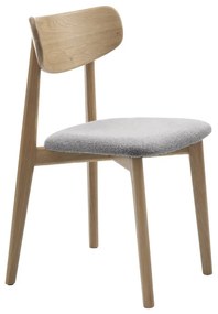 Jasnoszaro-naturalne krzesło Elim – Unique Furniture