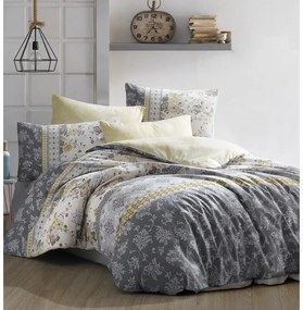 BedTex Bawełniana pościel Vera szara, 220 x 200cm, 2 szt. 70 x 90 cm