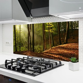 Panel Szklany Głęboka Zieleń Lasu