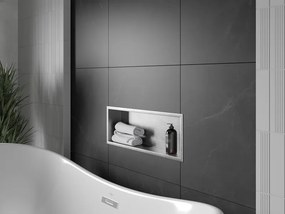 Mexen X-Wall-R półka wnękowa z kołnierzem 60 x 20 cm, inox - 1910602010