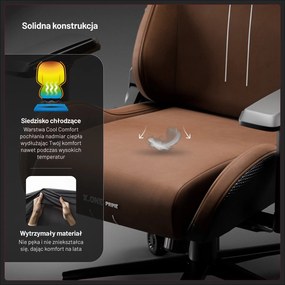 Fotel gamingowy materiałowy Diablo X-One Prime Normal Size, Cinnamon Brown