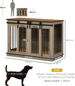 PawHut Klatka dla psa z 2 drzwiami transportowa z zamkiem rustykalny brązowy | Aosom PL