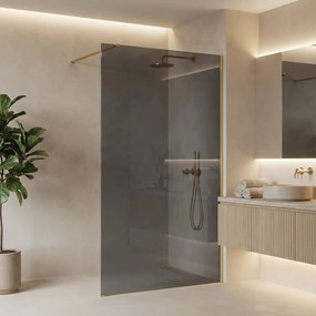 Kabina prysznicowa Walk-In Rea Flexi Grey / Brush Gold 140