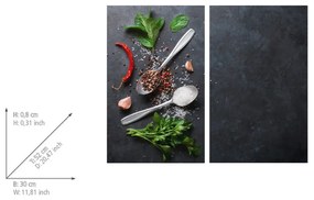 Płyty ochronne na kuchenkę ze szkła hartowanego zestaw 2 szt. 52x30 cm Basil – Allstar