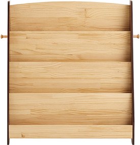 SoBuy regał dziecięcy Montessori z 4 przegródkami i 2 haczykami naturalne 91x30x89 cm