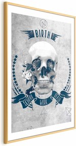 Plakat Life Is Brutal 40x60 cm z ramą złotą z marginesem ARTGEIST B