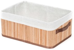 Brązowy koszyk bambusowy Compactor Carossa
