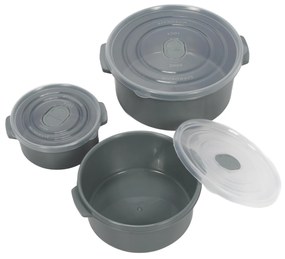 Pojemniki na żywność do mikrofalówki, okrągłe, 3 różne rozmiary