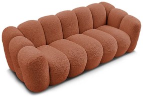 Ceglasta sofa z materiału bouclé 232 cm Hippolyte – Bobochic Paris