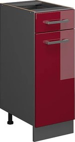 Szafka dolna do kuchni czerwony połysk 30x46x81.6 r-line