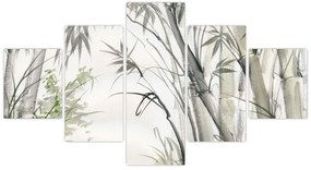 Obraz - Bambusy, rysunek (125x70 cm)
