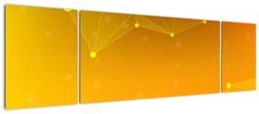 Abstrakcyjny żółty obraz (170x50 cm)