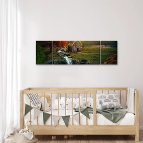Obraz domku w bajkowym krajobrazie (170x50 cm)