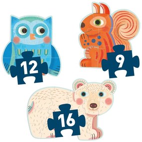 Zestaw 3 dziecięcych puzzlí Djeco Forest