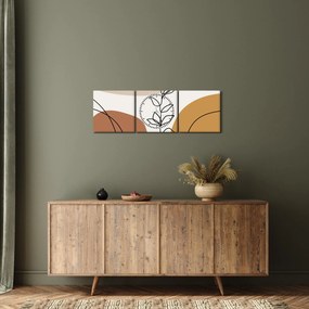 Obraz - Kształty Boho (z zegarem) (90x30 cm)
