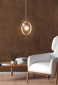 Biała lampa wisząca koło w skandynawskim stylu - 8X V056 S6-R34