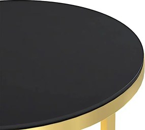 Nowoczesny stolik boczny z czarnym blatem - Moonlight