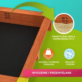 Piaskownica z werandą SUNNY, 130x130x143cm, brązowa/szara Jurhan