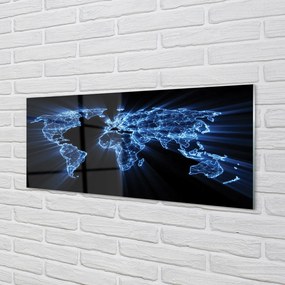 Panel nad Blat Kuchenny Niebieska Mapa Świata