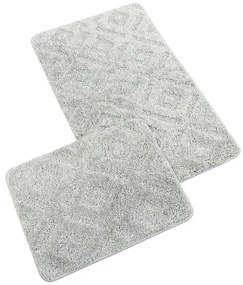 Bellatex Zestaw dywaników łazienkowych bez wycięć BANYSILVER jasnoszary, 60 x 100, 60 x 50 cm