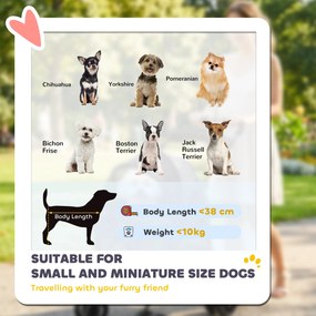 PawHut Wózek składany dla psa z poduszką, okienkami z siatki, uchwytem na napój, obracalne kółka 360° dla małych psów do 10 kg szary | Aosom PL