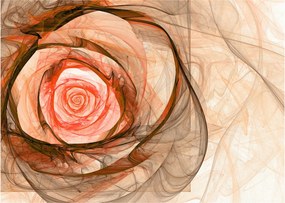 Obraz - Abstrakcyjny róż z białym tłem (70x50 cm)