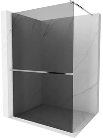 Mexen Kioto+ ścianka prysznicowa z półką Walk-in 100 x 200 cm, grafit, chrom - 800-100-121-01-40