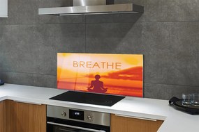 Szklany Panel Kobieta i Napis pod Słońcem