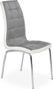 Dwukolorowe krzesło na chromowanych nogach K186