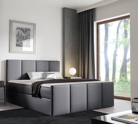 Ciemnoszare tapicerowane łóżko 5 rozmiarów C7-K43