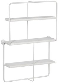 Biała wielopoziomowa metalowa półka 51 cm – Ixia