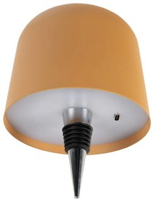 Lampa stołowa LED na butelkę w kolorze ochry z metalowym kloszem (wysokość 13 cm) Cone Hat LED – Leitmotiv