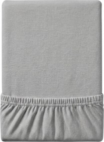 PrzytulneMieszkanie.pl Jersey prześcieradło EXCLUSIVE jasnoszare 200 x 220 cm