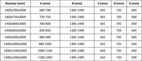 Mexen Velar kabina prysznicowa rozsuwana 140 x 90 cm, transparent, czarna - 871-140-090-01-70