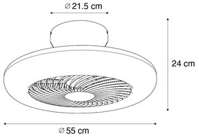 Wentylator sufitowy z lampą czarny w tym LED z pilotem - ClimaDesignerski Oswietlenie wewnetrzne