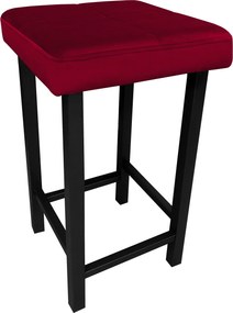 Taboret KLASYK tkanina Welur stelaż metalowy : Kolor Stelaża - Czarny , Kolor tkaniny - VELVET - MG31, Typ tkaniny - Velvet, Wysokość - 60 cm