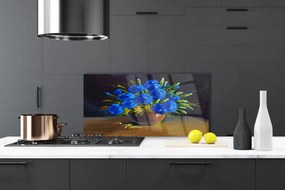 Panel Szklany Wyrafinowany Dekor Kwiatowy