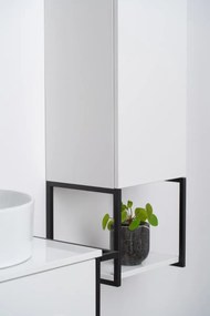 Szafka łazienkowa LOV 33 cm biały połysk wysoka  KROFAM