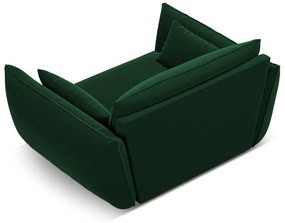 Ciemnozielony aksamitny fotel Vanda – Mazzini Sofas