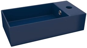 Ciemnoniebieska ceramiczna umywalka E6-T26