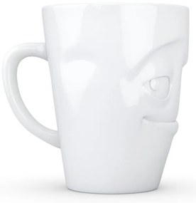 Biały figlarny porcelanowy kubek z uchem 58products