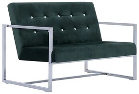 Zgrabna 2-osobowa sofa Aparro - ciemnozielona